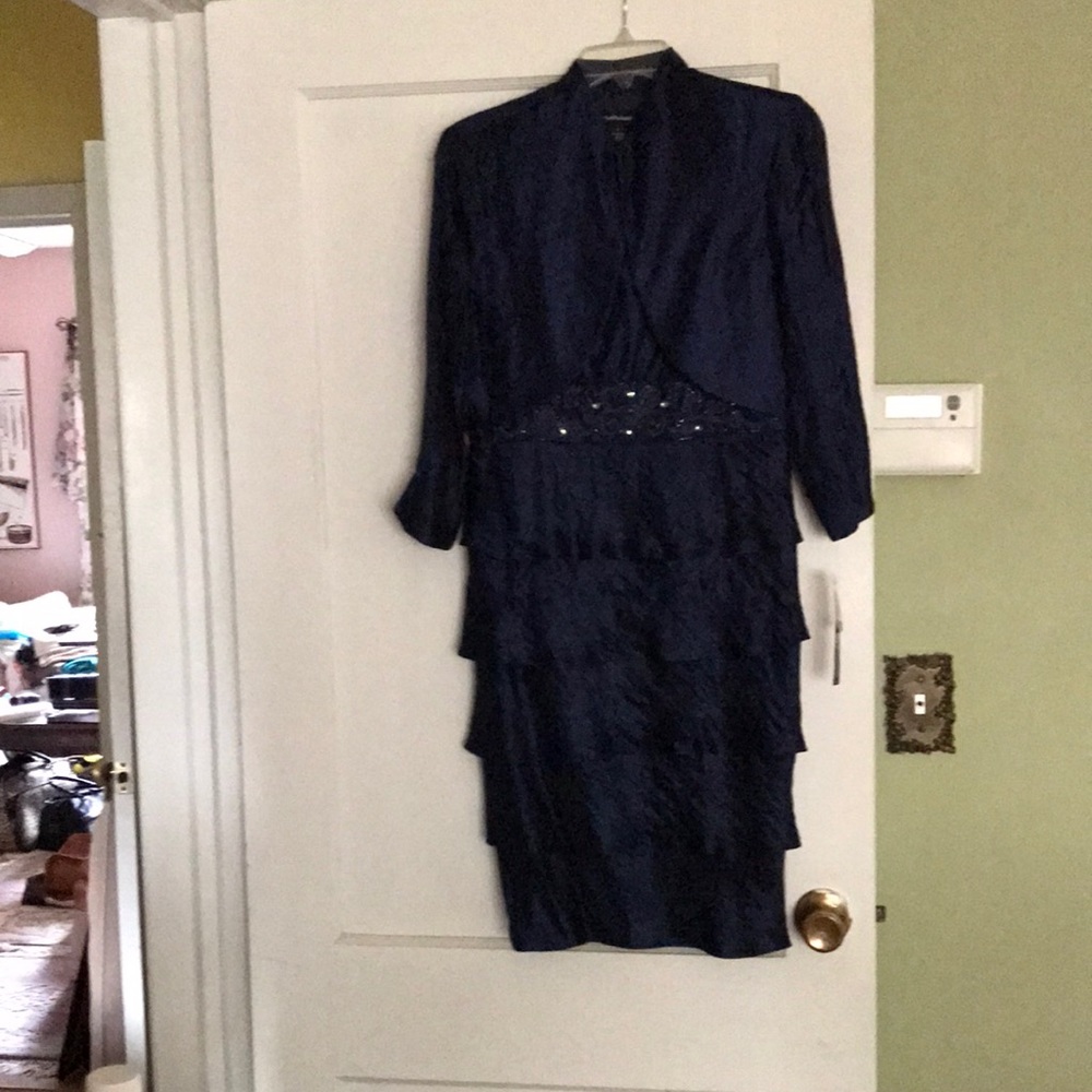 Beautiful shimmery Navy Blue 2 Piece Dress